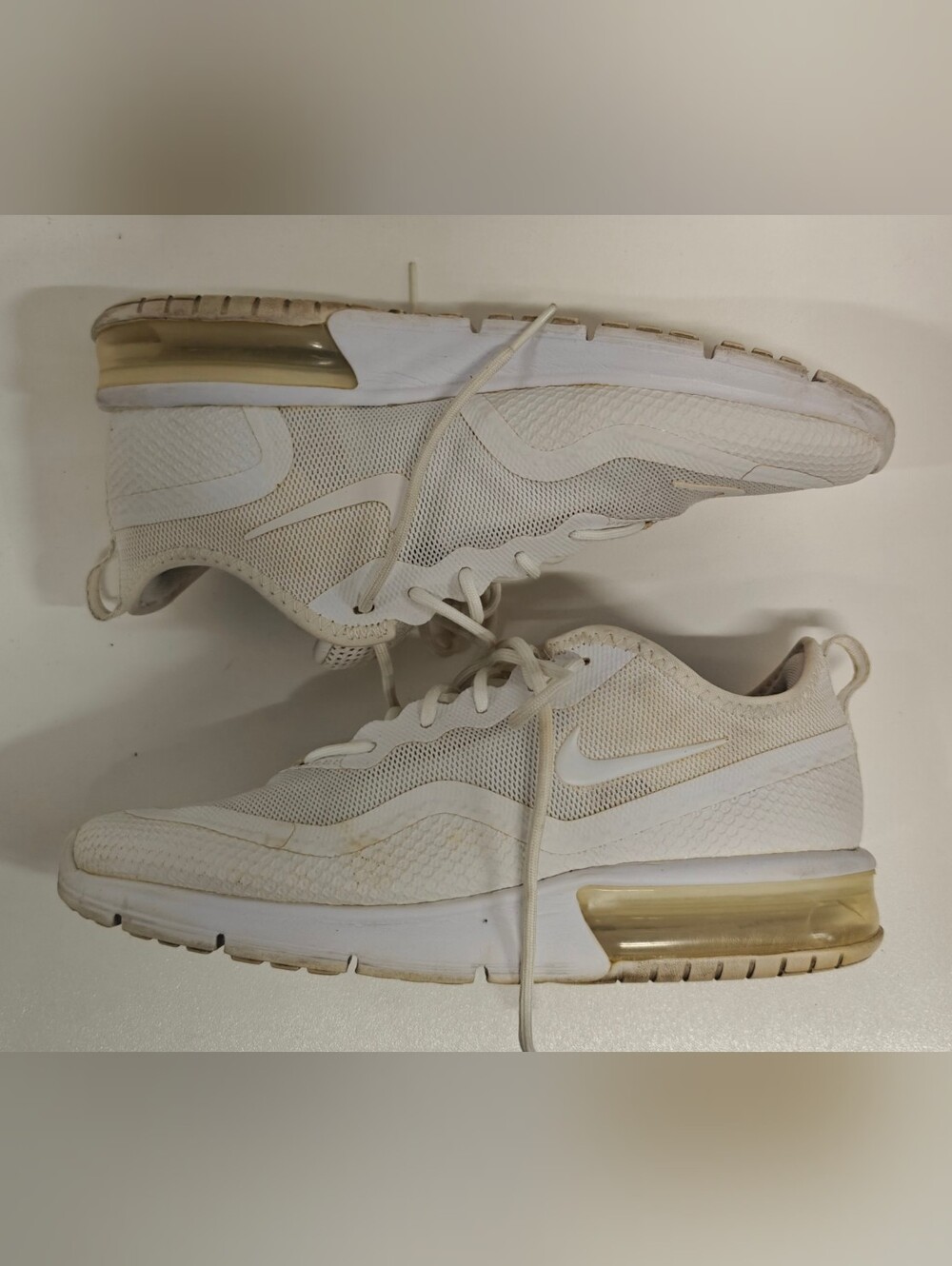Nike Air Max Sequent 4.5 Womenโs Running Shoes White Size 8.5